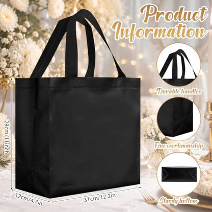 Eccliy 80 Pcs Reusable Gift Bags, Large, Black White - color: Black White, size: Large