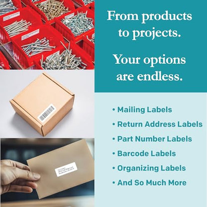 Premium Label Supply White Sticker Return Address Labels – 1-3/4" x 2/3" – Laser/Inkjet Compatible – (60 per Sheet), 1000 Sheets – 60,000 Total Adhesive Labels - size: 60000 Labels