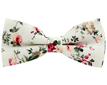 LEVAO Men's Cotton Floral Printing Bow Tie - color: Mix 3-1