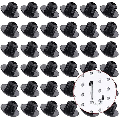 Pegboard Hook Locks, for Stopping Hooks from Falling Off, 60PCS, Black - color: Black