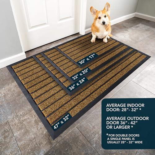 ubdyo Extra Durable Door Mat Outside Entrance (36" x 24", Bright Brown) - color: Bright Brown, size: 36" x 24" (Rectangular)