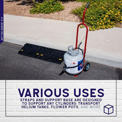 BISupply Propane Cylinder Dolly - 40lb Propane Tank Cart Hand Truck for Gas Propane Tanks 2 Wheel Dolly Cart