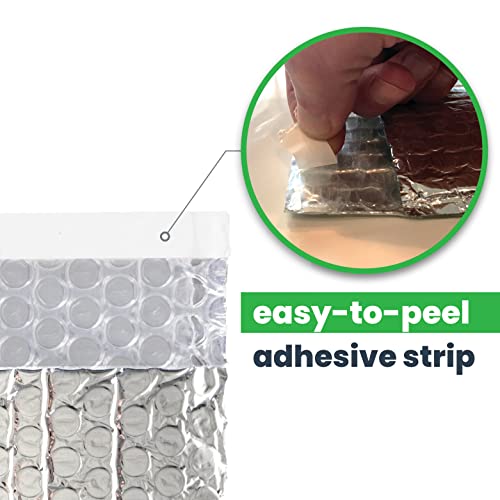 EcoFoil Thermal Insulated Bubble Mailer 6" x 6.5" - 10-Pack - Heat-Protective & Lightweight Bubble Mailer, Protects Temperature-Sensitive Contents, Food Grade Shipping Material - size: 6" x 6.5"