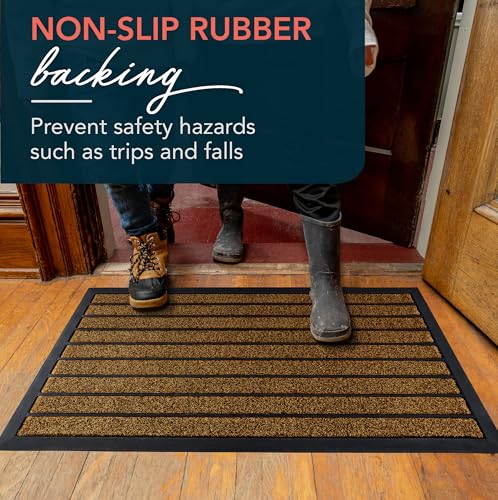 ubdyo Extra Durable Door Mat Outside Entrance (32" x 20", Bright Brown) - color: Bright Brown, size: 32'' x 20'' (Rectangular)
