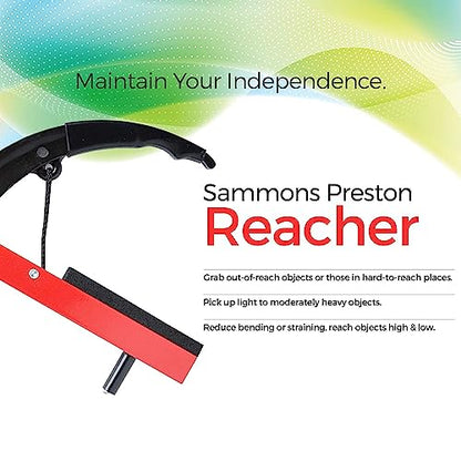 Sammons Preston Reacher, Standard 32", Grabber Reacher Tool, Lightweight Trash Picker Grabber & Garden Nabber, Aluminum Picker Up Tool & Reaching Claw, Portable Reaching Assist & Dressing Tool, 2 Pack - color: 32" Long, size: 2 Pack
