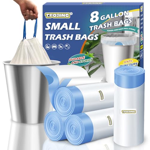 Medium 8 Gallon Trash Bags Drawstring,1.2 Mil,Unscented,100 Count - color: 8gal-120