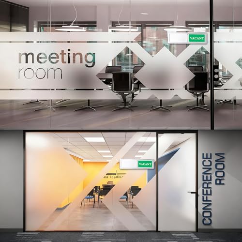 Vacant Occupied Door Sign Sliding Indicator, Privacy Sign for Office - color: Silver Occupied Vacant