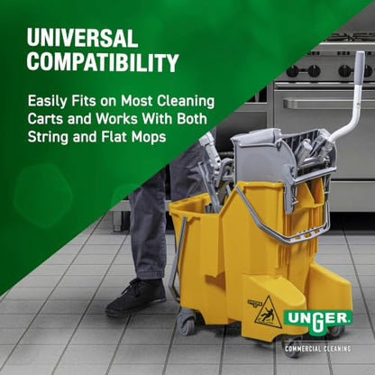 UNGER Commercial Yellow Dual-Compartment Mop Bucket with Wringer COMBY