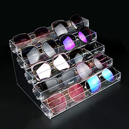 Sunglasses Organizer Countertop Stand, 5 Tier Sunglass Holder Display Rack, Nail Polish Organizer Acrylic Display Stand, Assembly Required - style: 5 Tier
