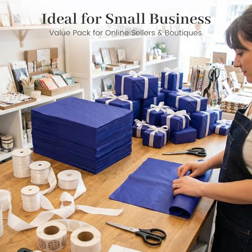 Koogel 330 Sheets Navy Blue Tissue Paper, 14 X 10 inches - color: Navy Blue