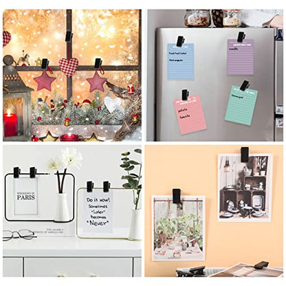 20 Pieces Self Adhesive Clips, Tapestry Sticky Wall Photo Poster Clips - color: Black