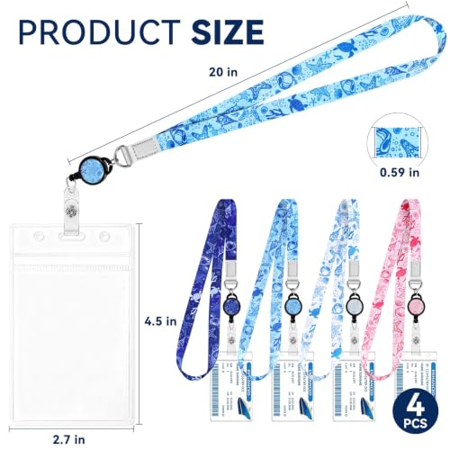 4 Pack Cruise Lanyard for Ship Cards, Cruise Essentials 2026, Starfish - color: Starfish
