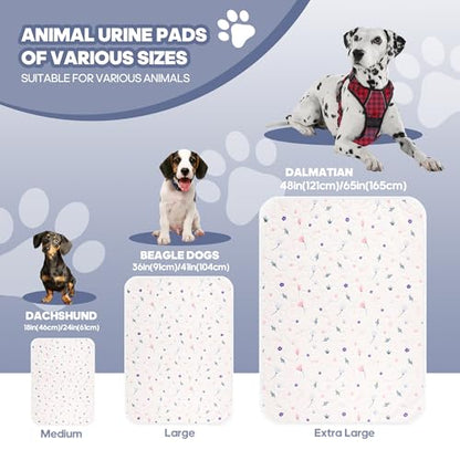 2'Pcs Washable Pee Pads, Reusable Puppy Pet Training Pads, Waterproof Dog Crate, Whelping Pad, Non-Slip Protects Against Urine Leakage Pinkishwhite Extra Large - color: Pinkishwhite, size: Extra Large