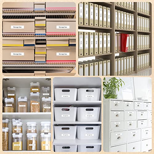 100 Pieces Label Holders Adhesive Shelf Tag with Blank Index Card