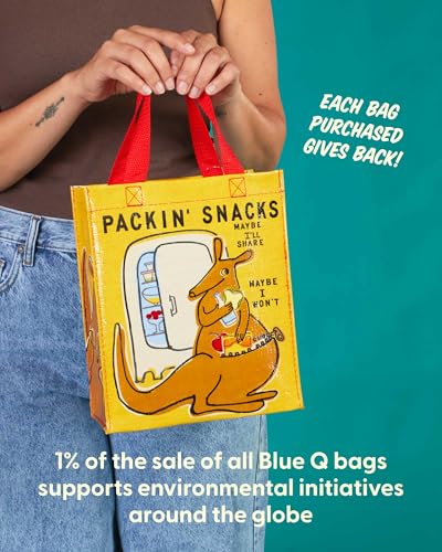 Blue Q Handy Tote Bag - Funny Reycled & Reusable Tote Bag - color: Packin' Snacks