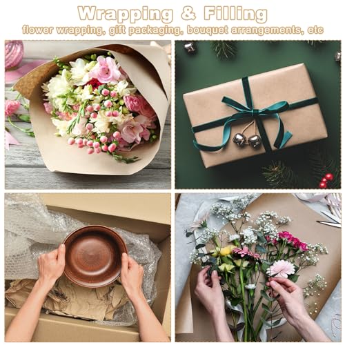 PATIKIL Wrapping Paper, 20"x1600"(130') Bulletin Board Paper Roll Kraft Paper Roll Construction 80GSM for Shipping Packing Gift Wrapping Craft Flower Bouquet Christmas, Black - color: Black, size: 20x1600 Inch