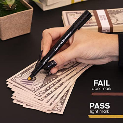 Nadex Counterfeit Pen, Easy Swipe - Gold for Real, Black for Fake, Detect Counterfeit Bills (1 Pack) - size: 1 Count (Pack of 1)