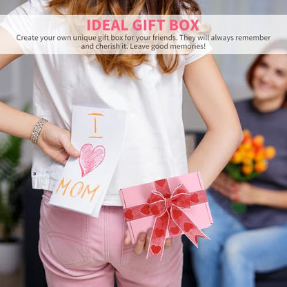 Spakon 50 Packs Shipping Boxes, Cardboard, Pink, 6 x 4 x 1.6 Inches - color: Pink, size: 6 x 4 x 1.6 Inches