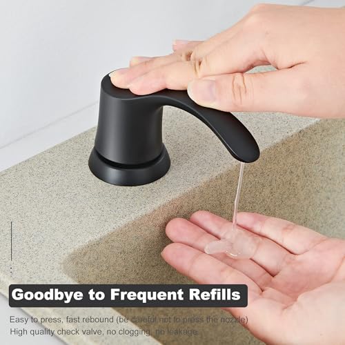 GAGALIFE Kitchen Sink Soap Dispenser - Matte Black, G080B-G - color: Matte Black, size: with Hose