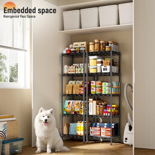 DurayLoly 15.8"W 5-Tier Narrow Wire Shelving, Adjustable shelf, for Kitchen - size: 15.8"W x 11.8"D x 53"H