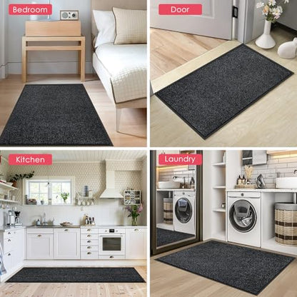 Kuyal Front Door Mat, 4'x8' Indoor Outdoor Entrance Mat - size: 48" x 96"