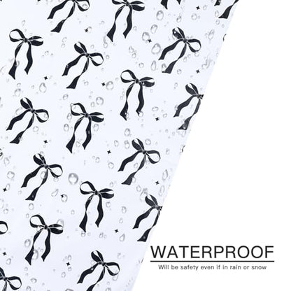 RUSPEPA 50 Pcs Black Bow Poly Mailer, Cute Bowknot Waterproof Shipping Mailers, Heavy Duty Self Adhesive Shipping Bags for Large Mailing Envelopes Bulk Tear Resistant Packaging, 12 x 14.5 Inches - color: Black Bow, size: 12 x 14.5 Inches
