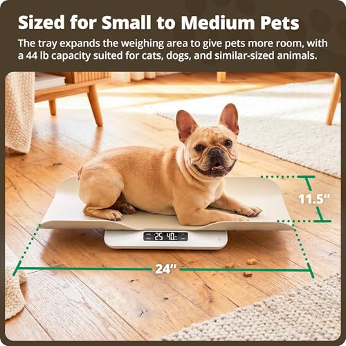 Greater Goods Wiggle-Proof Digital Pet Scale for Cats, Dogs & Small Animals