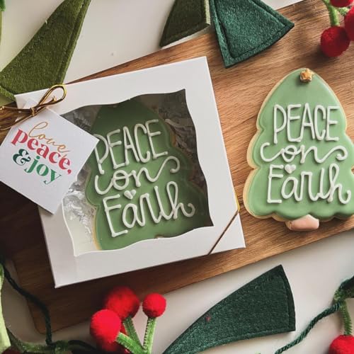 XINHPKGG 100Pcs Individual Cookie Boxes 4 1/2" x4 1/2" x1 1/5" Bakery Boxes - size: 100