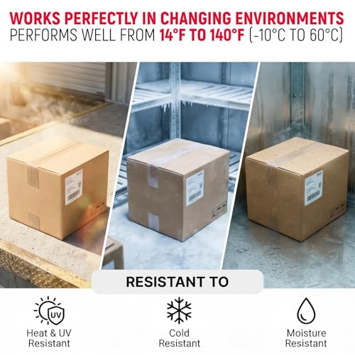 3" x 110 Yards Clear Packing Tape, Pack of 2 - Heavy-Duty 2.6 Mil Thick Carton Sealing Tape with Industrial Strength Adhesion for Packaging, Moving, or Shipping Boxes - size: 3" x 110 Yards, style: Pack of 2