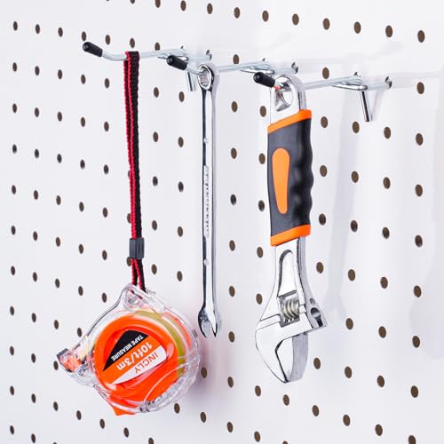 INCLY 50 Pack Pegboard Hooks, 2 Inch Metal Peg Board Hooks Accessories - color: Silver, size: 2 Inch