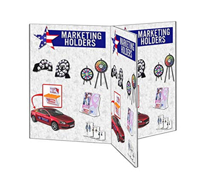 Multi Sided Sign Holder Each Panel Holds Two 5" x 7" Menu Table Tent Clear Acrylic Countertop Display Restaurants Bars Menu's Drink List or Graphic Image by Marketing Holders - size: 6 Sides 5" x 7"