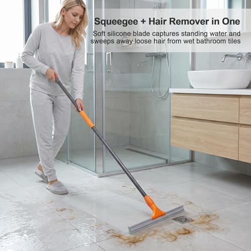 CLEANHOME Silicone Floor Squeegee for Shower Glass, Floor, and Garage