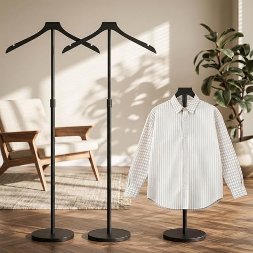 OLV 2 Pack Mannequin Torso, Adjustable Shirt Display Stand 30-41 Inch Black - color: Black, size: 2 Pack