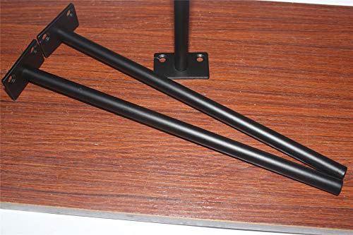8 Pcs 11" Black Solid Steel Floating Shelf Bracket Blind Shelf Supports - Hidden Brackets for Floating Wood Shelves - Concealed Blind Shelf Support – Screws and Wall Plugs Included - size: 11 Inch, style: 8 Pack-Solid