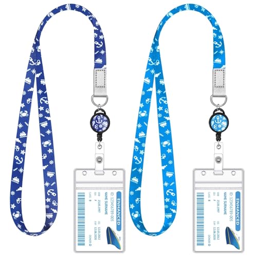HONSIO 2 Pcs Cruise Lanyard for Ship Cards, Cruise Essentials 2026 - color: Ship Anchor