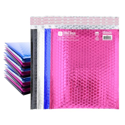 BAZIC Products #5 Metallic Bubble Mailers, 10.5 x 15 In, 24-Case - size: 24-Pack