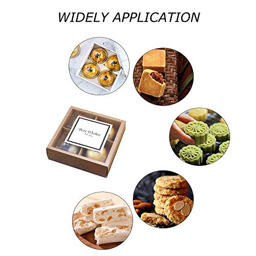 15 Packs Cupcake Boxes with Inserts and Display Windows,Brown Kraft Treats Gift Boxes,Cupcake Containers for Baking Pastries Goodies Biscuits(4 Lattices) - color: Brown, size: Brown 4 Lattice