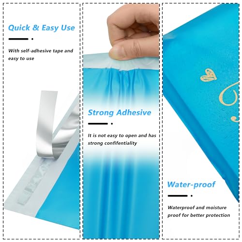 Thank You Poly Mailer 10x13 Inch 100 Pcs, Blue - color: Blue, size: 10x13 Inch 100 pcs