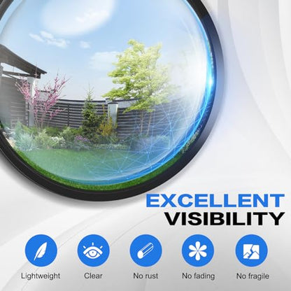12” Acrylic Convex Mirror for Room, Adjustable Fixing Bracket - size: 12in without brim