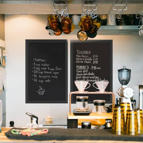 Chalkboard,Magnetic Chalk Board with Wood Frame, 23.6" x 35.4",Black - color: Black, size: 35"W x 23.6"H