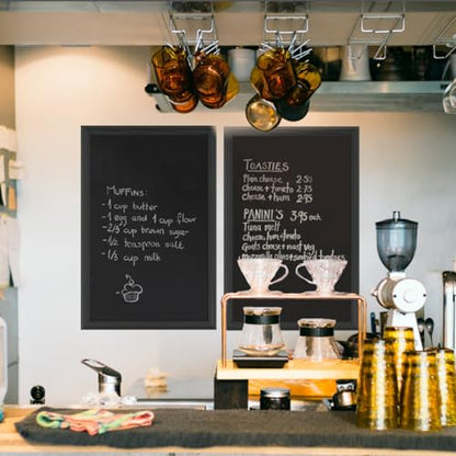 Chalkboard,Magnetic Chalk Board with Wood Frame, 23.6" x 35.4",Black - color: Black, size: 35"W x 23.6"H