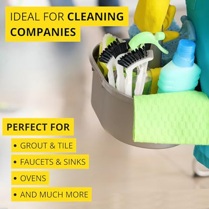 6-Pack Grout Cleaner Brush Set - Firm Nylon Bristle Detail Scrub Brushes for Household Use on Bathtub, Shower, Kitchen, Tile Floors, Sink, Grooves, Window Tracks, Drains