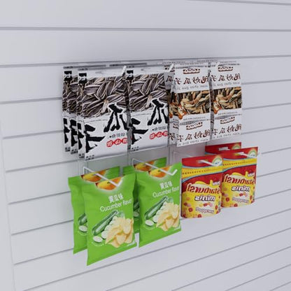 8'' Slatwall Hooks, White, 25 Count Slat Board Display Hooks - color: White, size: 8 Inch