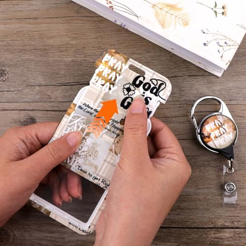 Jesus Lanyard Badge Holder for Daily Prayer 'God is Good' Retractable ID Badge Reel Clip for Cruise Card Lanyard Preppy School Kids Teacher Nurse - color: Prayer