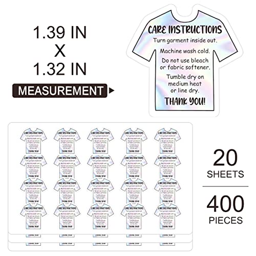 Washing Instruction Cards,Tshirt Cleaning Care Instruction Insert - style: Care Instructions
