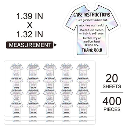 Washing Instruction Cards,Tshirt Cleaning Care Instruction Insert - style: Care Instructions