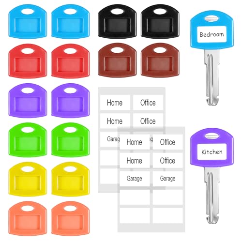 16Pcs Silicone Key Covers Caps, 1 Inch Colored Key Cover Protector