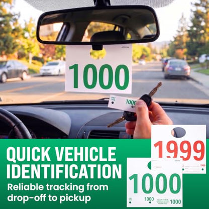 Automotive Service Tag Numbers Dispatch Numbers (1000-1999) - size: 1000-1999