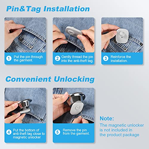 250Pcs 8.2Mhz RF Security Clothing Tags Grey Retails EAS Clothes Tag with 250 Pins and 100 Lanyards - style: 250 Gray Tags + 100 Lanyards