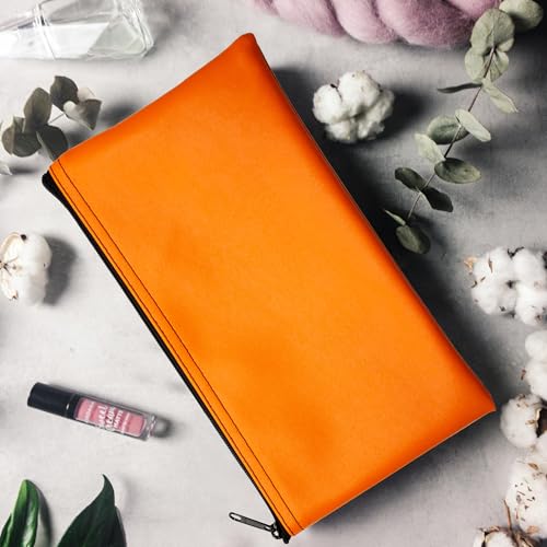 Multi-Purpose Zipper Bag, Orange, 11 x 6 Inch - color: Orange